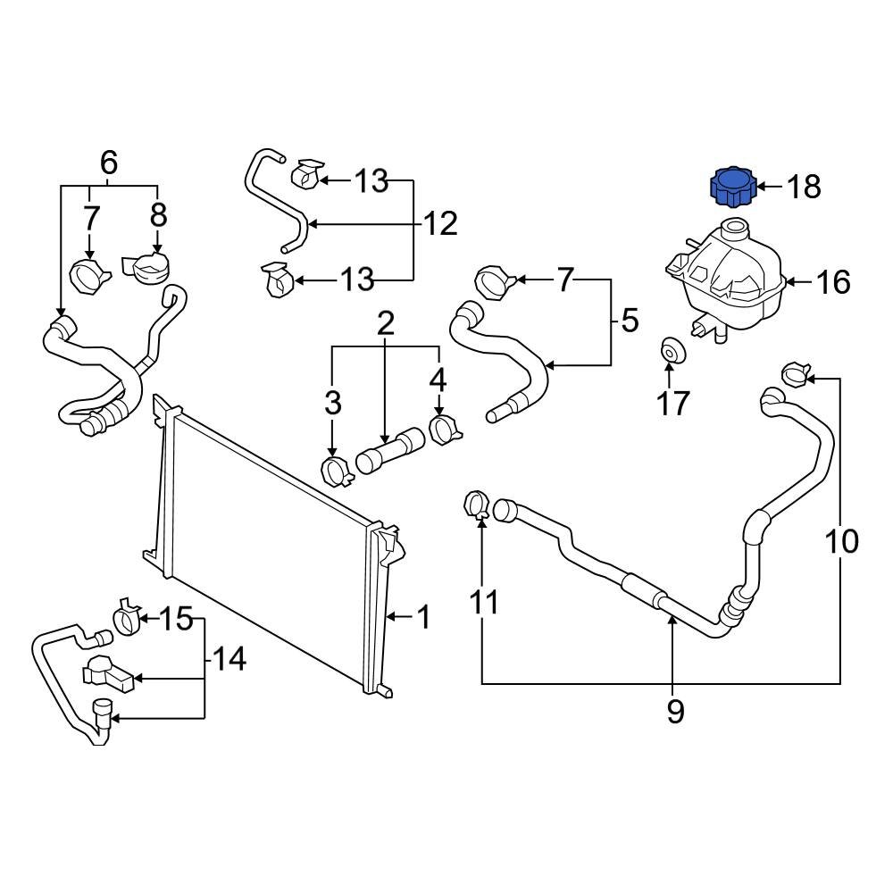Mini OE 17135A1BD89 Engine Coolant Reservoir Cap