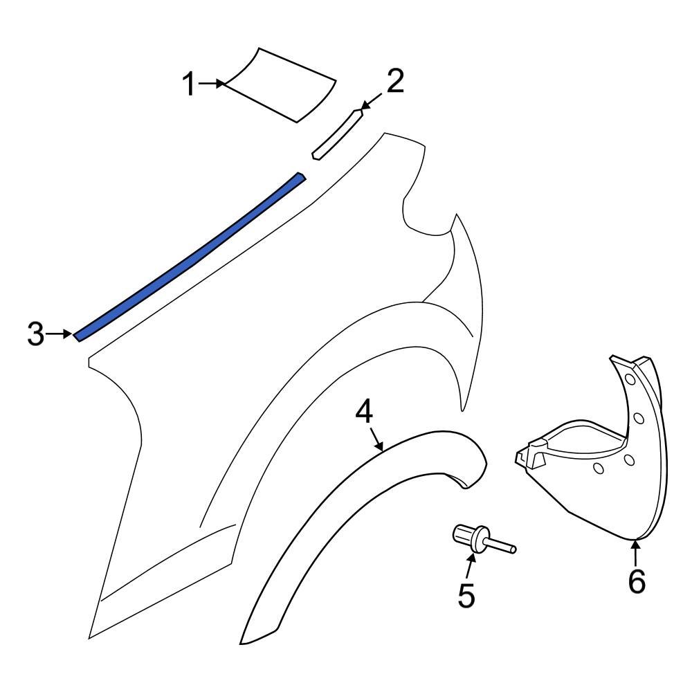 Mini OE 51379810485 Rear Left Quarter Panel Molding