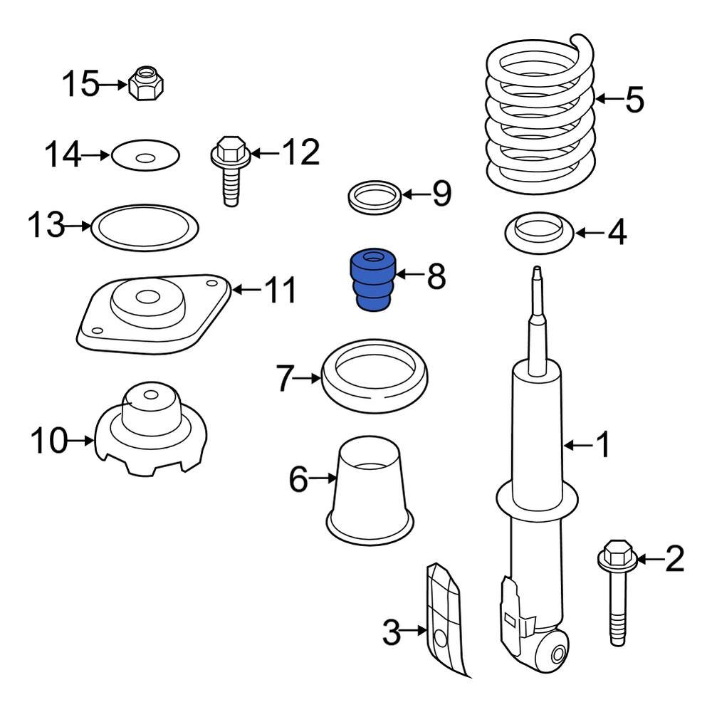 Mini OE 33536772740 Rear Suspension Strut Bumper