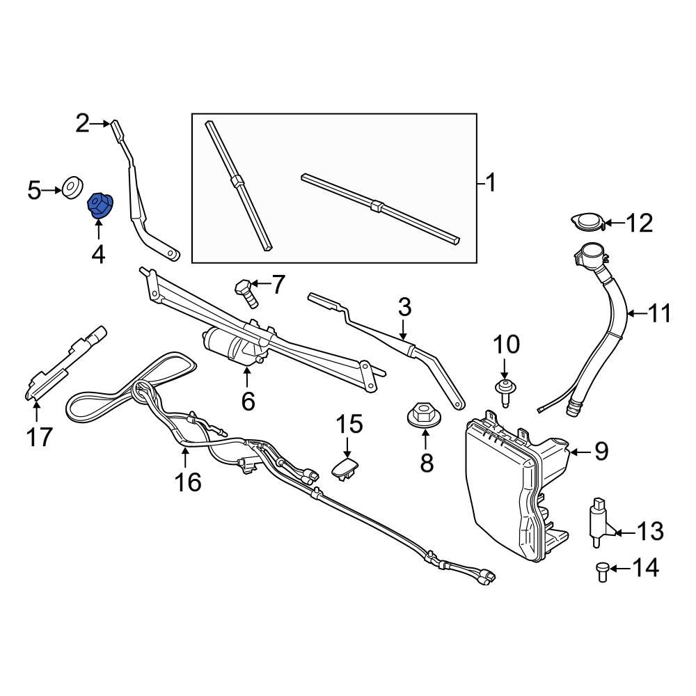 Mini OE 07146971889 Windshield Wiper Arm Nut