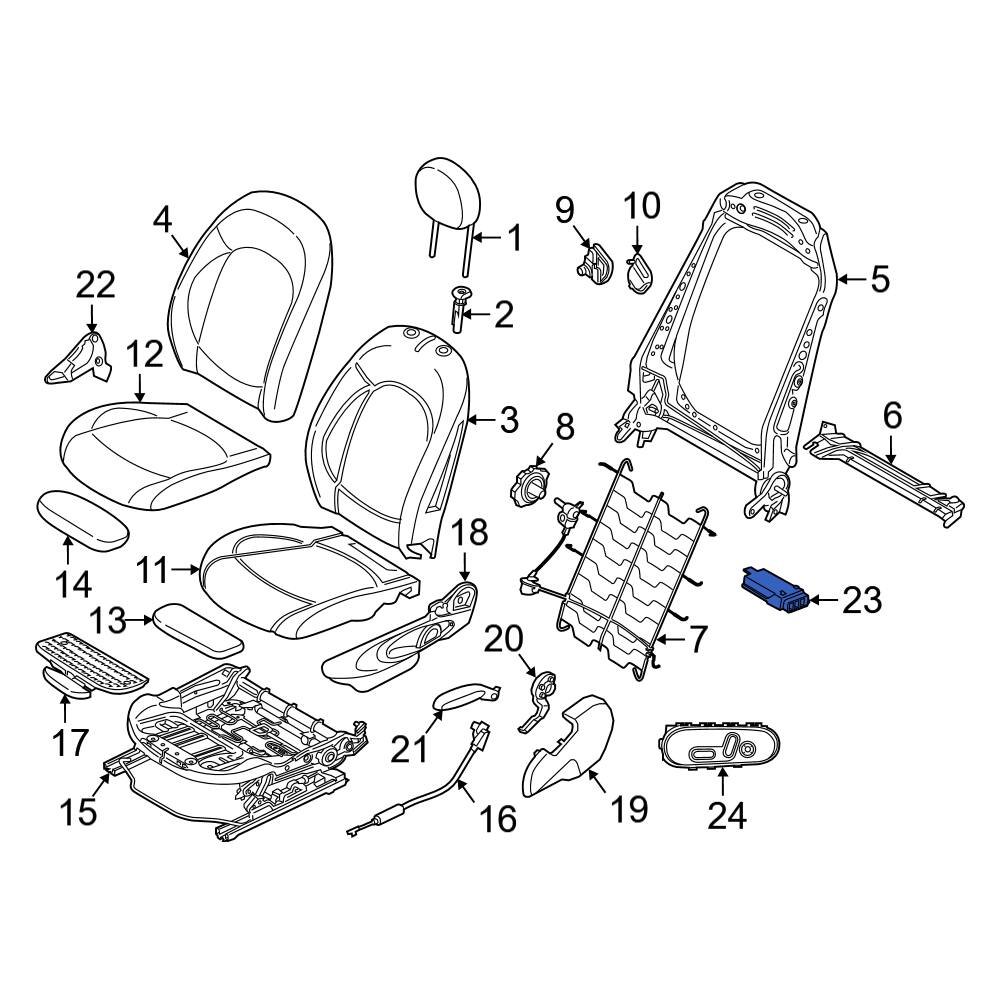 Mini OE 61357490465 Front Right Seat Heater Control Module