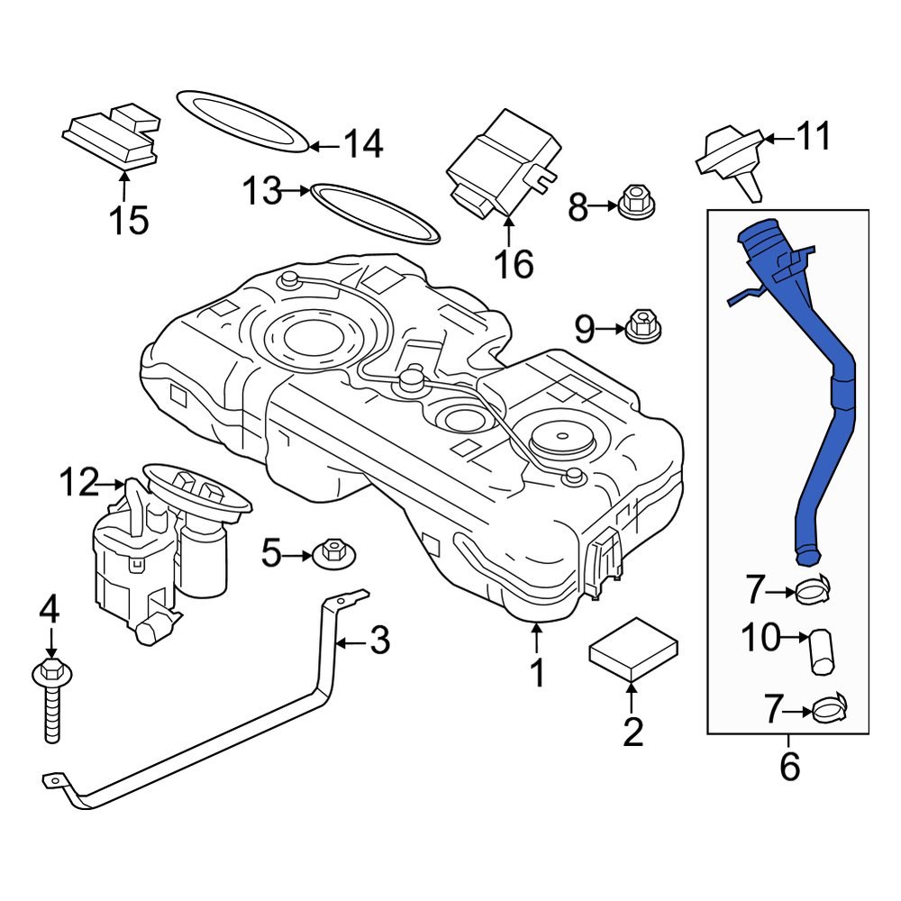 Mini OE 16117403719 Fuel Filler Hose