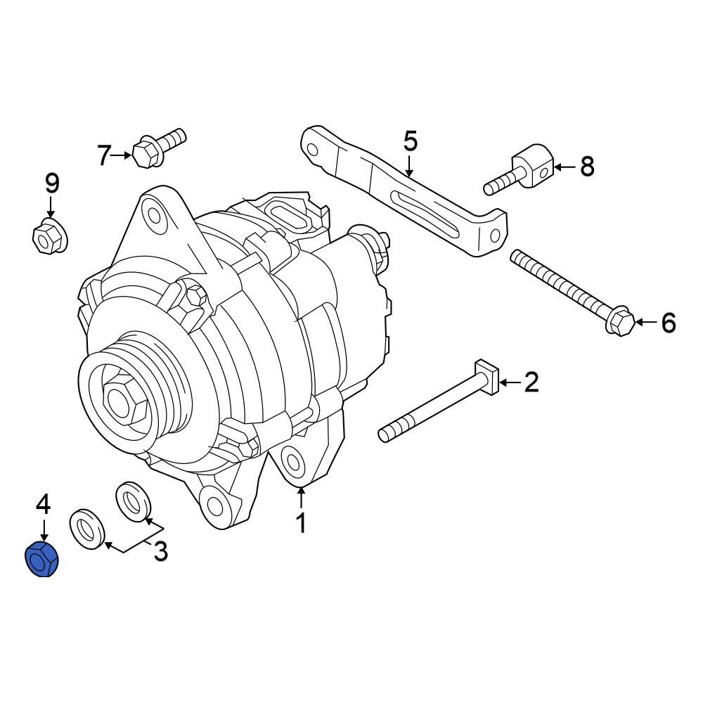 Mitsubishi OE MF430122 Alternator Nut