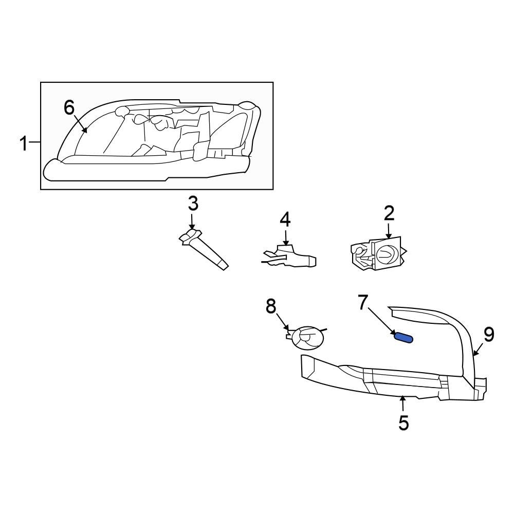 Mitsubishi OE 05140601AA Front Headlight Housing Vent Tube