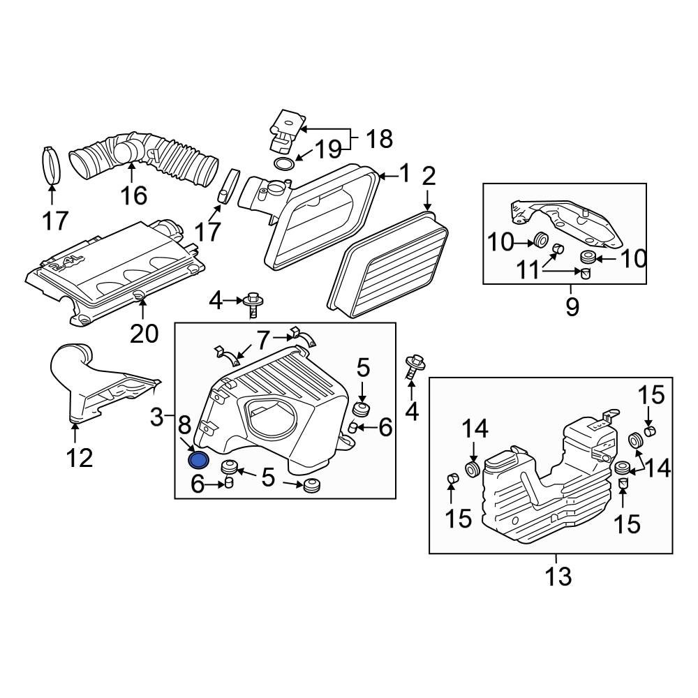 Mitsubishi OE MN156868 Air Filter Housing Gasket
