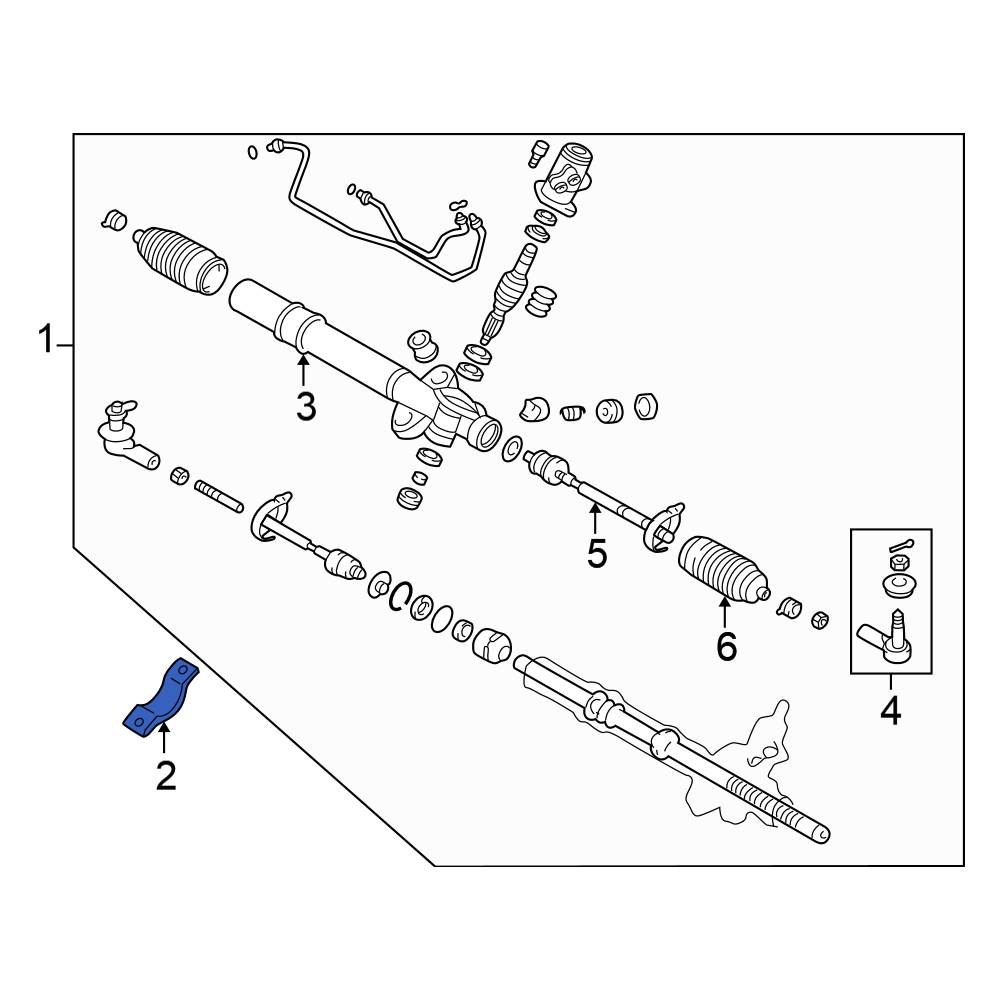 Mitsubishi OE MR223899 Rack and Pinion Mount Bracket