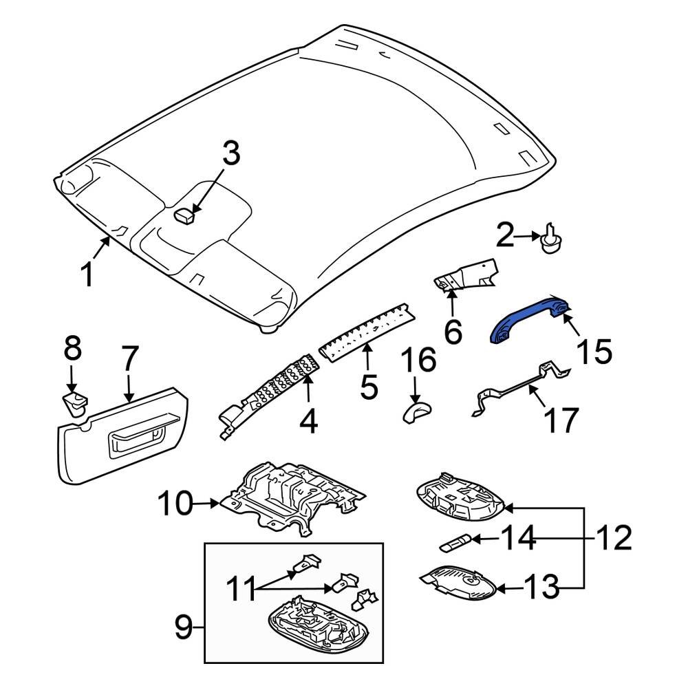 Mitsubishi OE MR951343YA - Left Interior Grab Bar