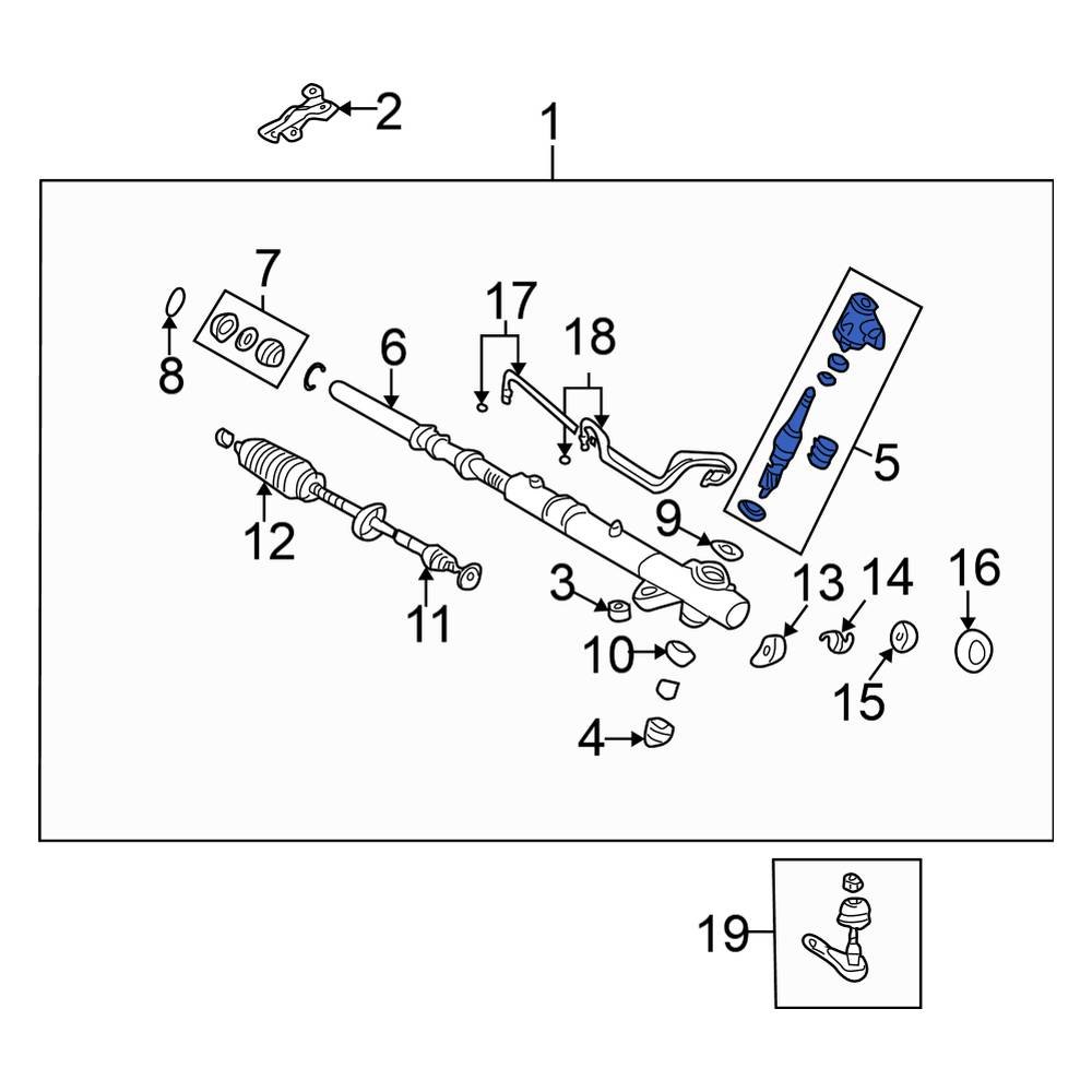 Mitsubishi OE 4453A026 Front Power Steering Control Valve