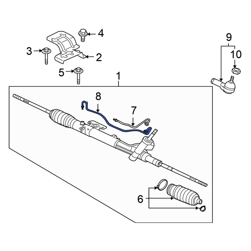 Mitsubishi OE 4455A515 Front Power Steering Line