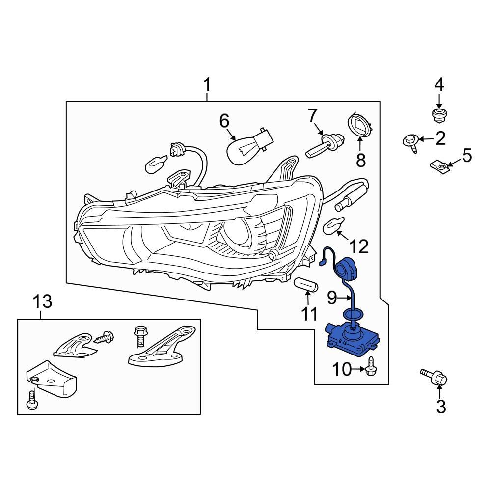 Mitsubishi OE 8301C042 Front Headlight Control Module
