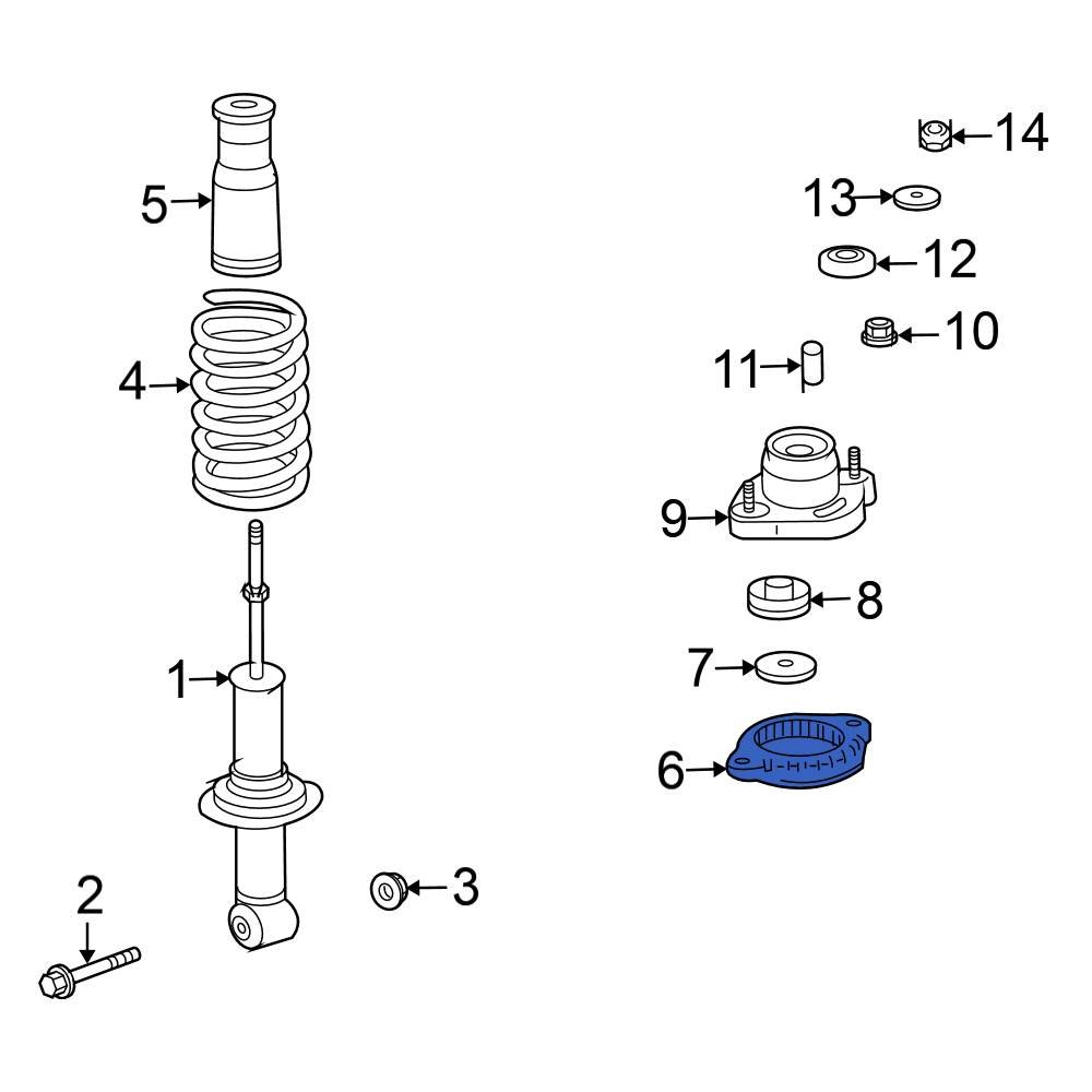 Mitsubishi OE 4140A018 Rear Coil Spring Insulator