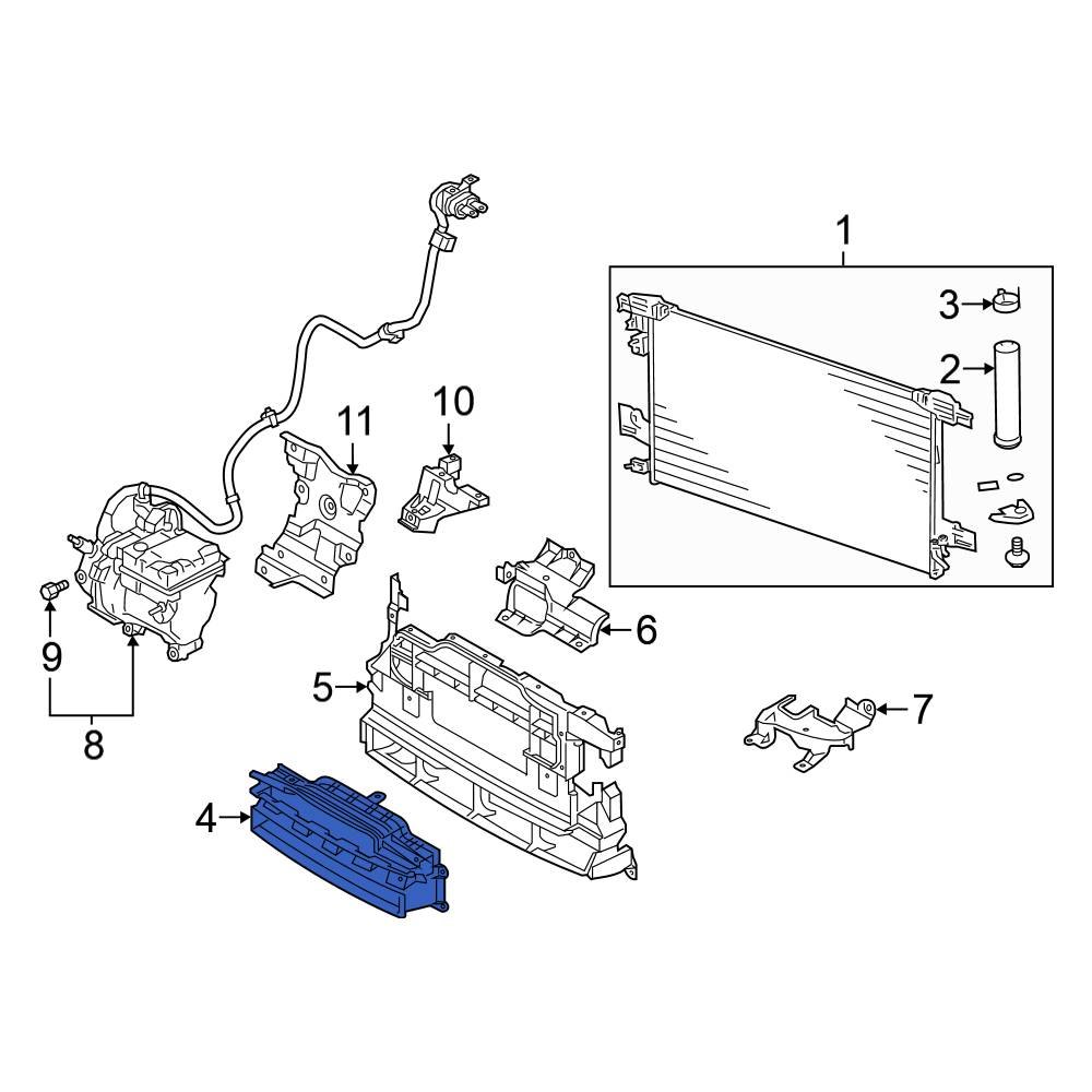 Mitsubishi OE 7812A391 Front A/C Condenser Duct