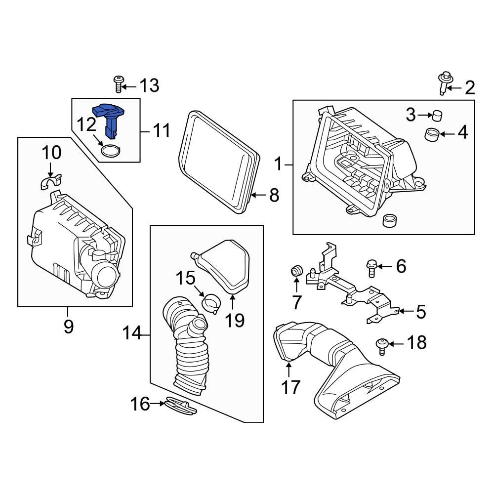 Mitsubishi OE 1525A052 Mass Air Flow Sensor