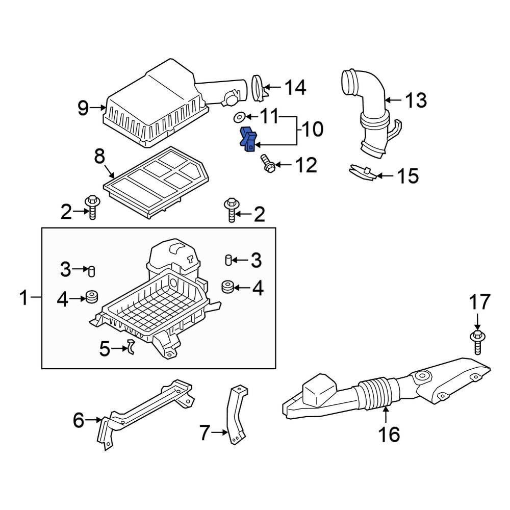 Mitsubishi OE 1525A052 Mass Air Flow Sensor