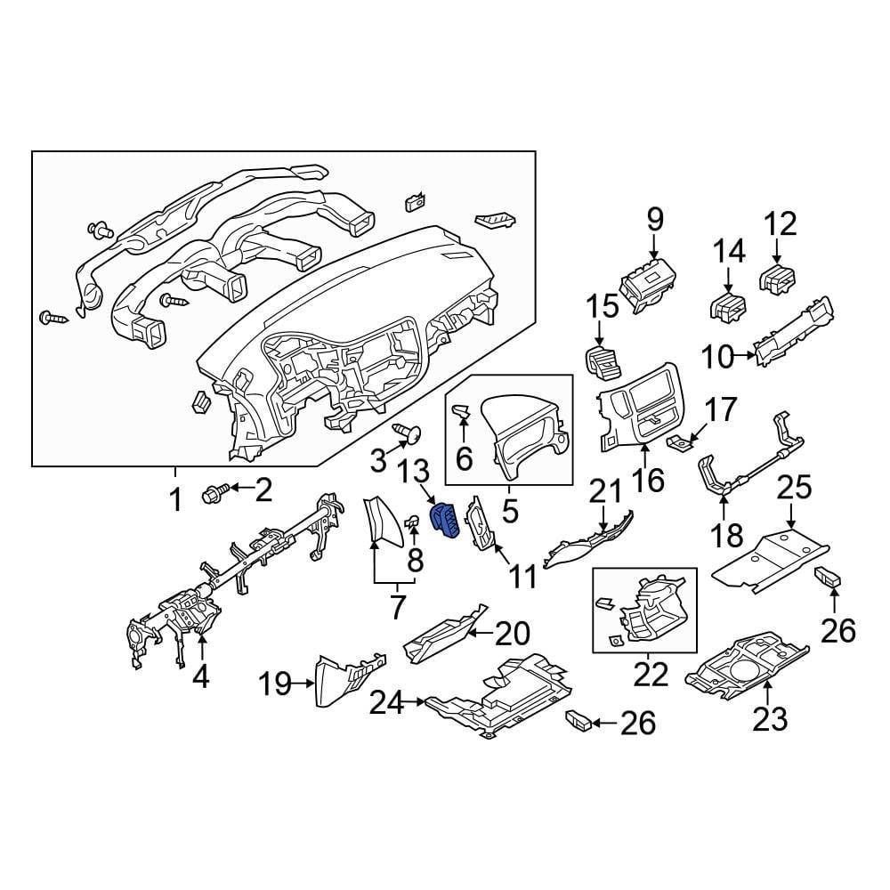 Mitsubishi OE 8030A203 - Left Outer Dashboard Air Vent