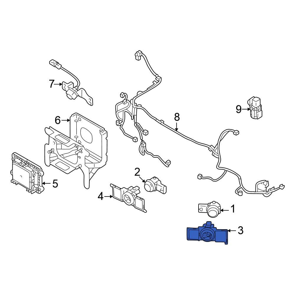 Mitsubishi OE 8651A422XB Front Outer Parking Aid Sensor Housing