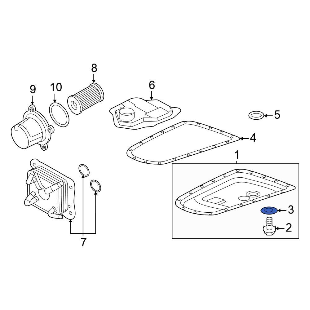 Mitsubishi OE 2705A013 Automatic Transmission Drain Plug Gasket