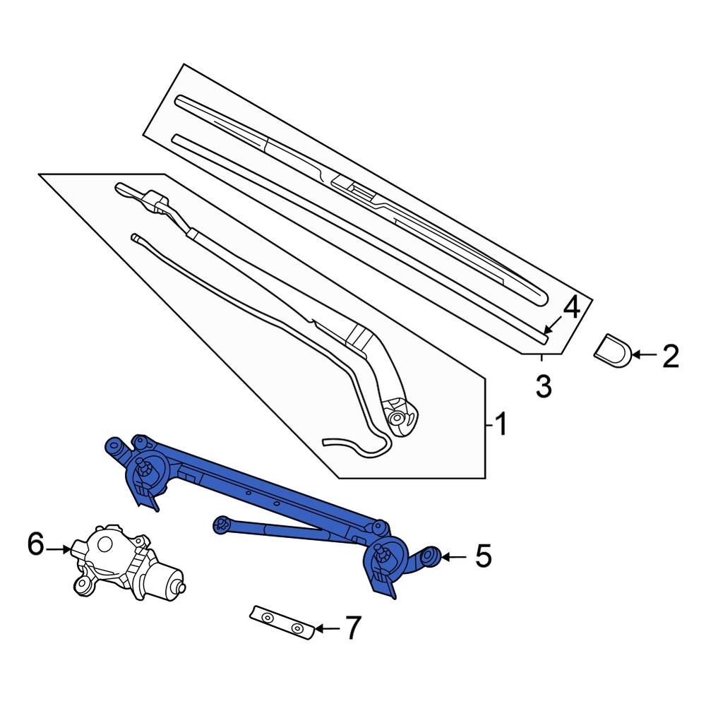 Mitsubishi OE 28840W000P Front Windshield Wiper Linkage