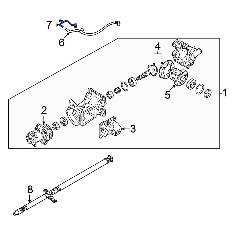 Mitsubishi OE 3501A863 Rear Differential Vent Hose