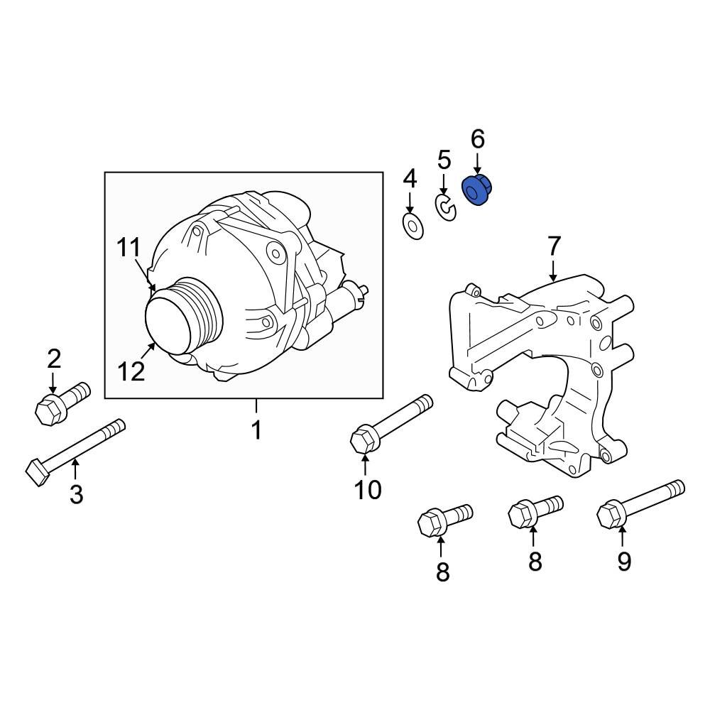 Mitsubishi OE MF430122 Alternator Nut
