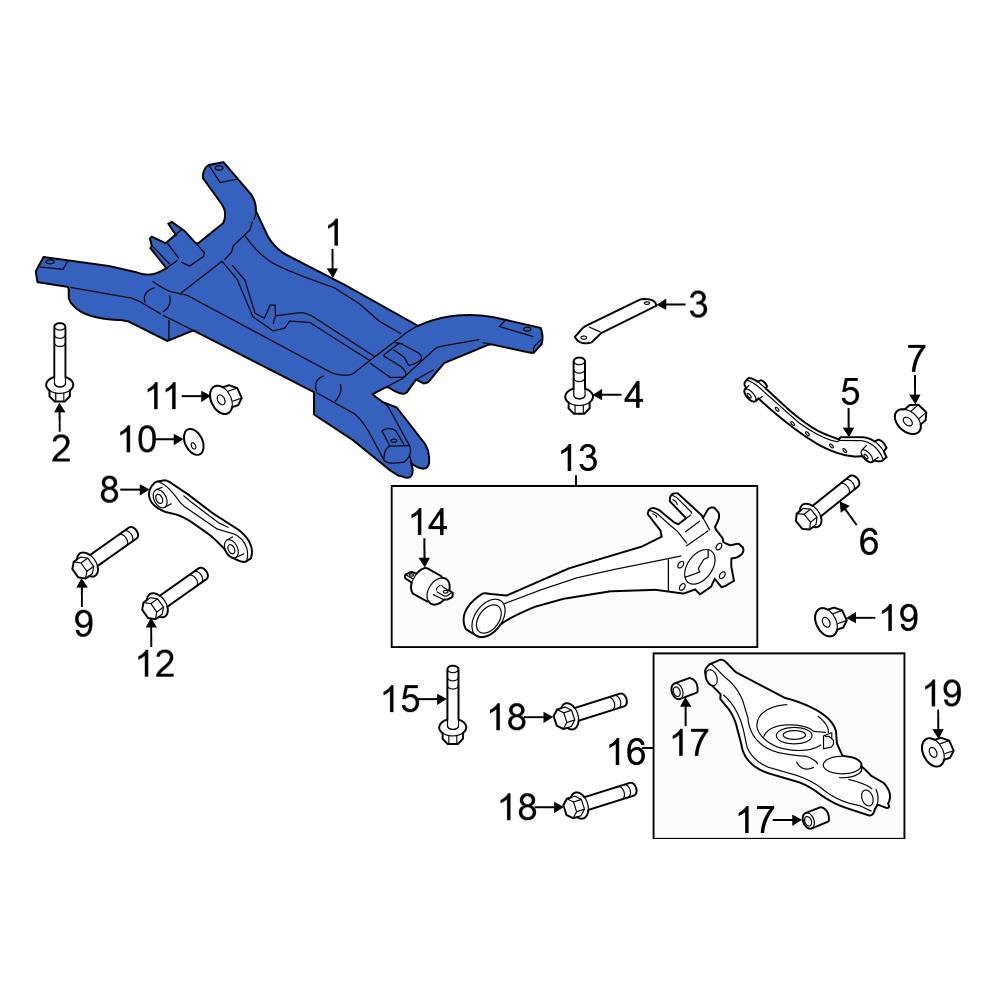 Mitsubishi OE 4100A092 Rear Suspension Subframe Crossmember