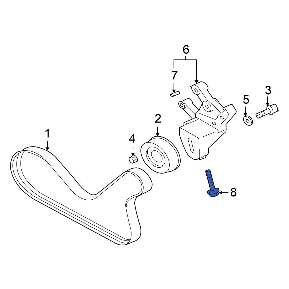 belt tensioner pulley bolt