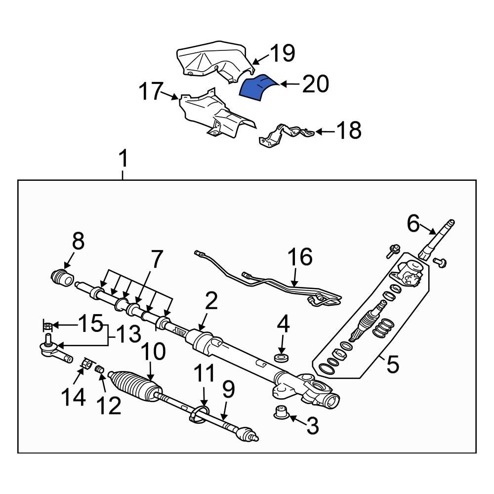 Mitsubishi OE MN101153 Front Rack and Pinion Heat Shield