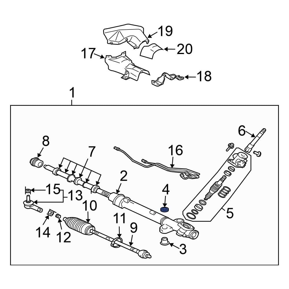 Mitsubishi OE MR594996 Right Rack and Pinion Mount Bushing