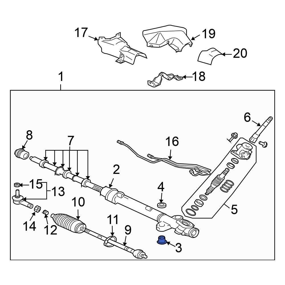 Mitsubishi OE MR594996 Right Rack and Pinion Mount Bushing