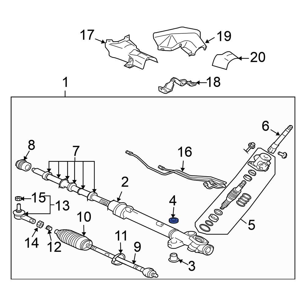 Mitsubishi OE MN101118 Left Rack and Pinion Mount Bushing