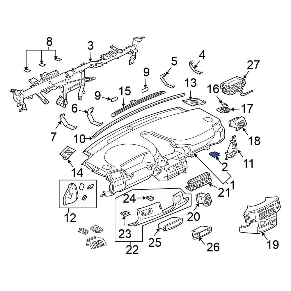 Mitsubishi OE MB135995 - Instrument Panel Nut