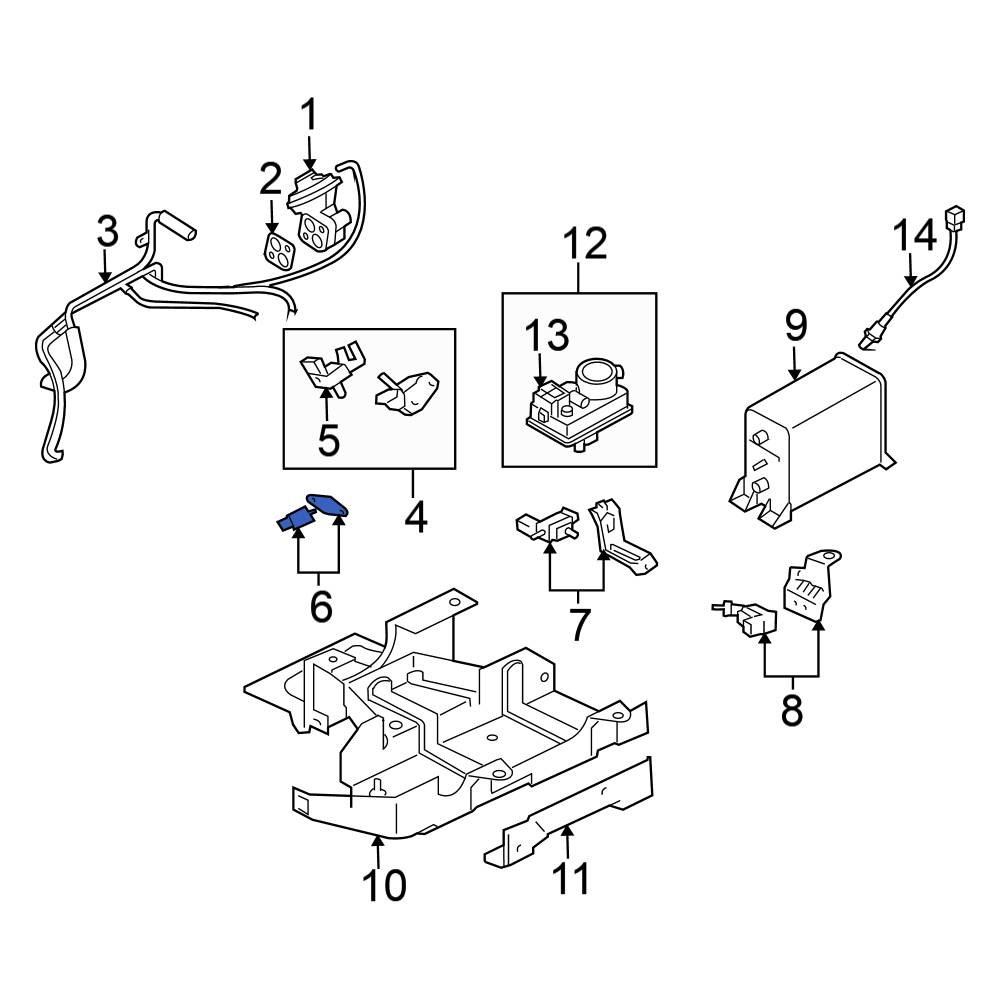 Mitsubishi OE MR988205 Exhaust Gas Recirculation (EGR) Valve Control