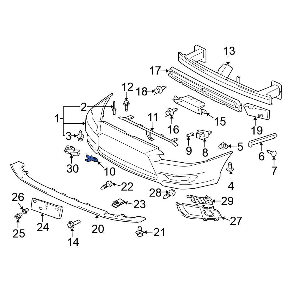 Mitsubishi OE 6400B822 Front Right Bumper Cover Bracket