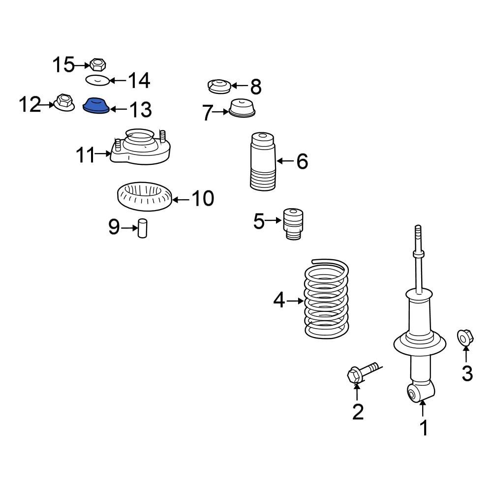 Mitsubishi OE MR594612 Rear Upper Strut Bushing