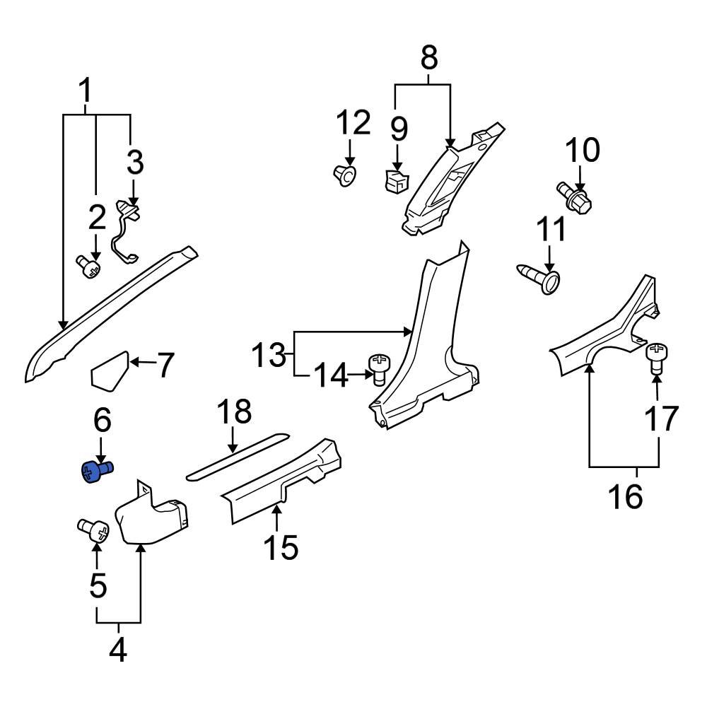Mitsubishi OE MB157530 Dashboard Panel Insulator Clip