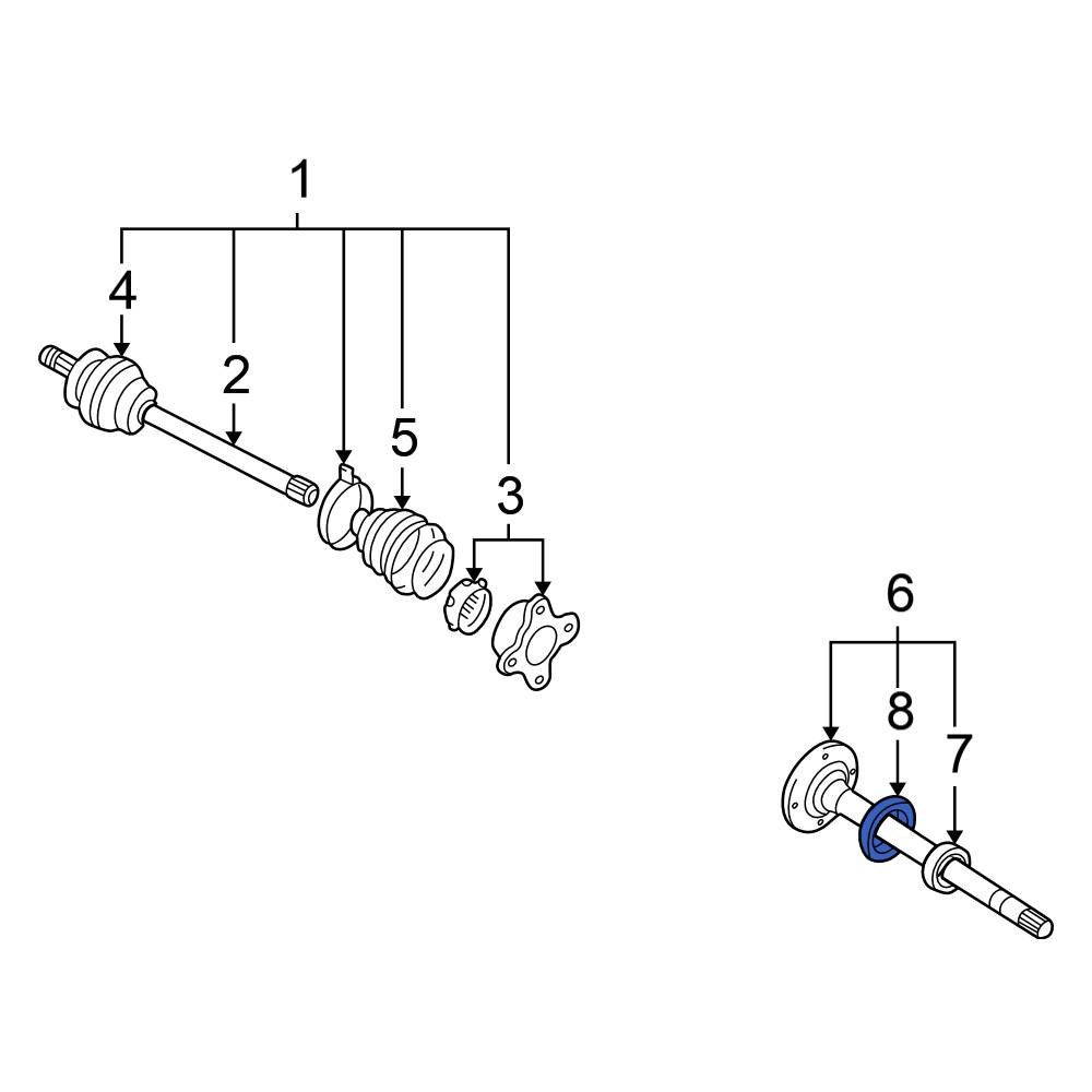 Mitsubishi OE MB160948 CV Intermediate Shaft Seal