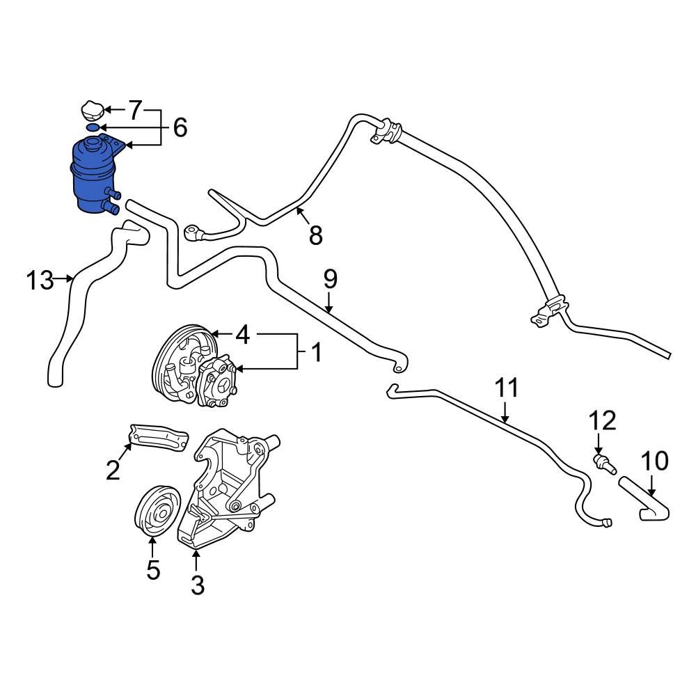 Mitsubishi OE MN101937 Power Steering Reservoir