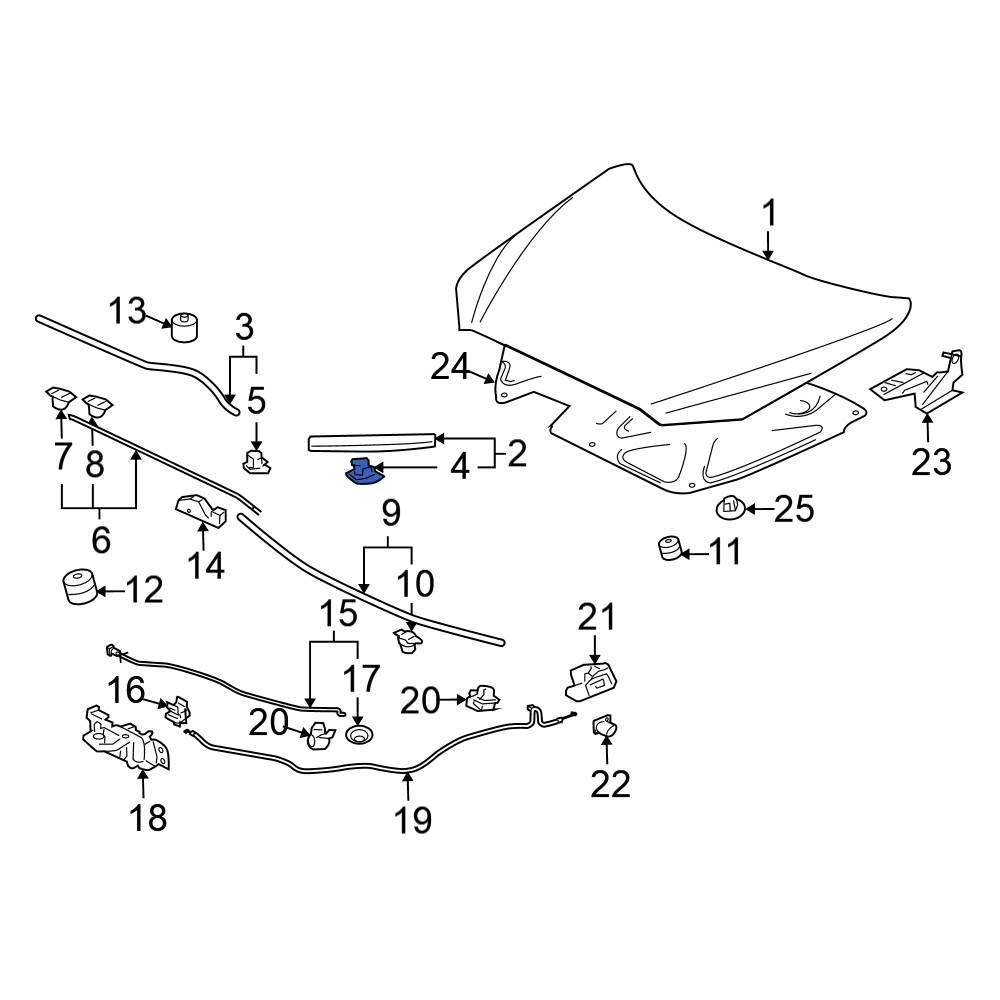 Mitsubishi OE MU481027 - Hood Seal Clip