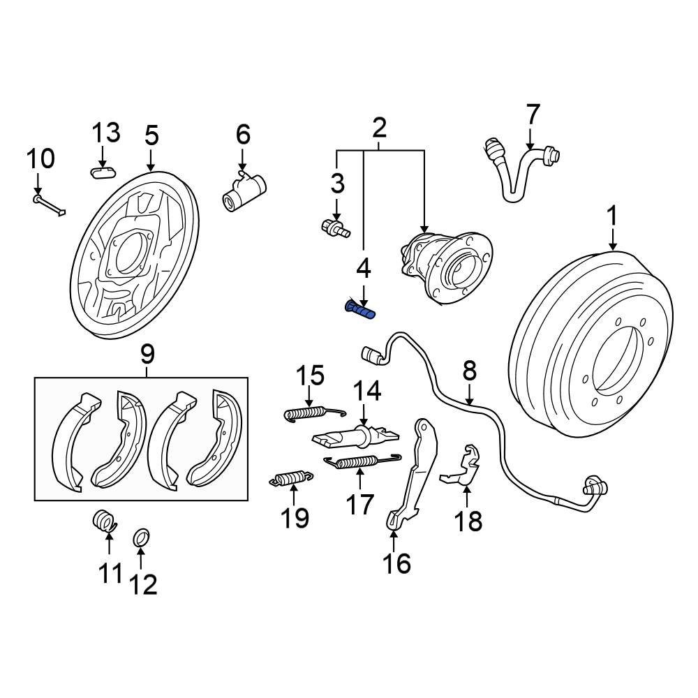 Mitsubishi OE MB911495 - Wheel Lug Stud