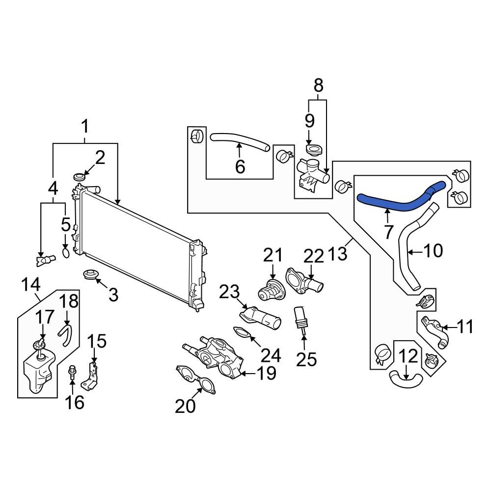 Mitsubishi OE 1370A206 Upper Radiator Coolant Hose