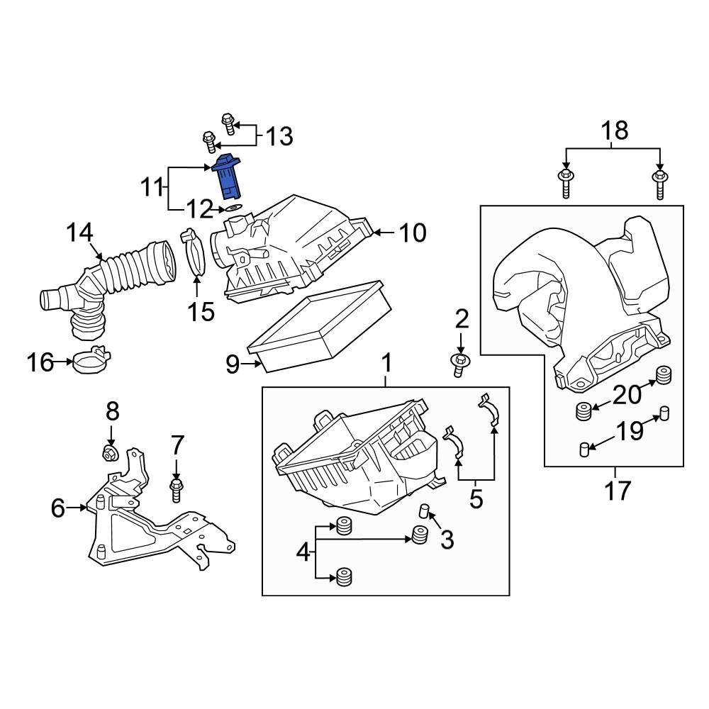 Mitsubishi OE 1525A052 Mass Air Flow Sensor