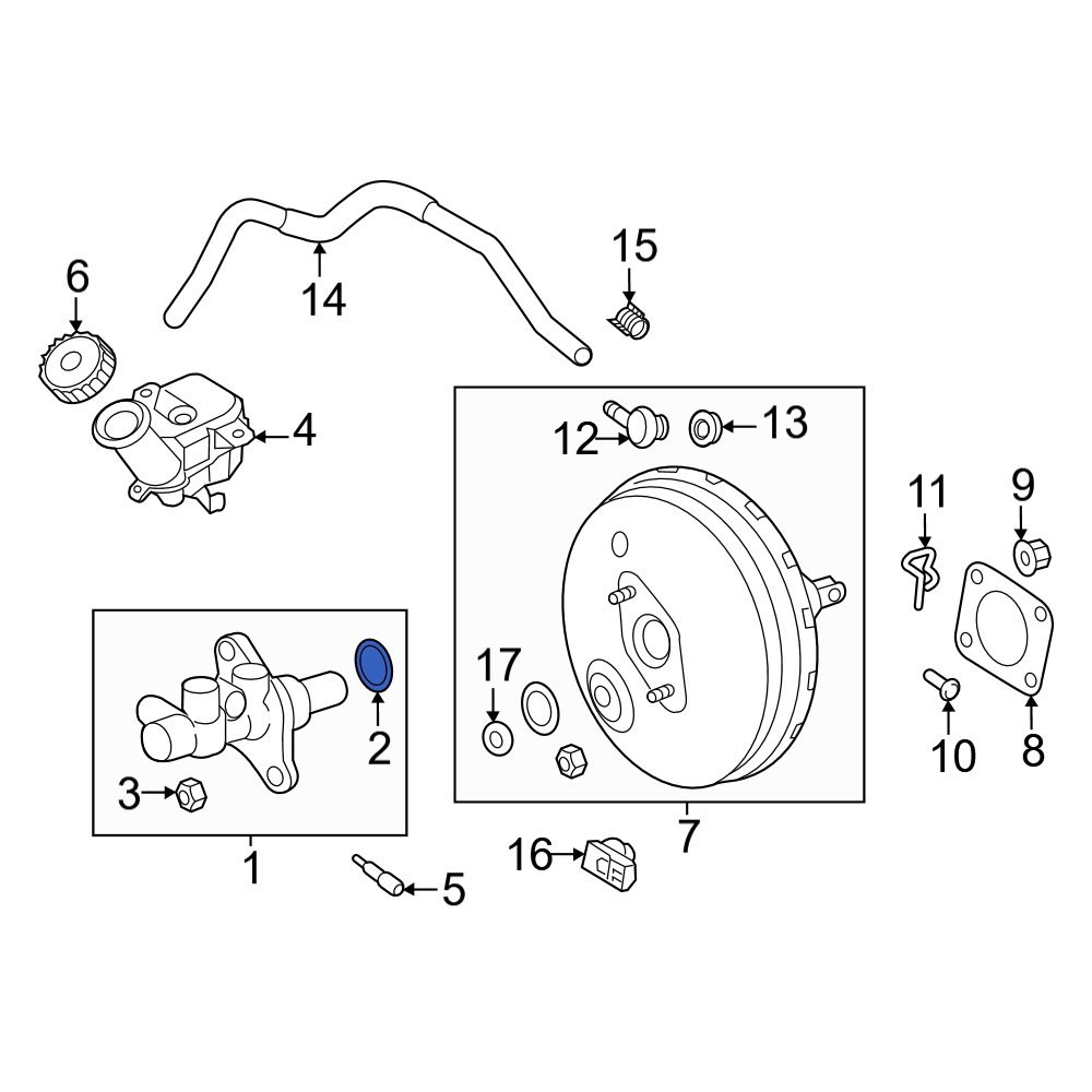 Mitsubishi OE 4630A053 Brake Master Cylinder ORing