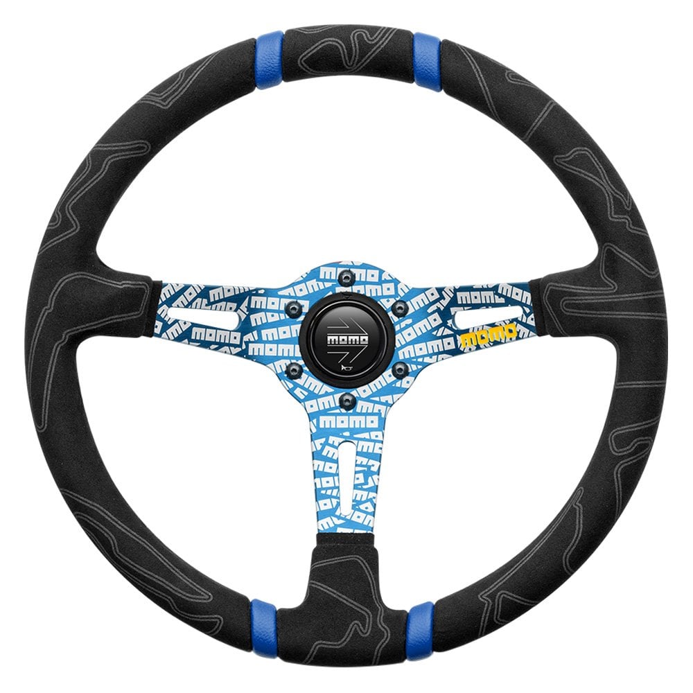 Momo Nissan 350z 03 3 Spoke Ultra Series Black Suede Steering Wheel