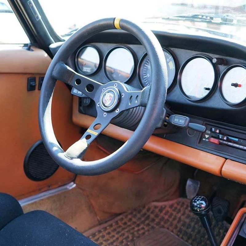 MOMO® - 3-Spoke MOD.07 Series Steering Wheel with Yellow Center Mark