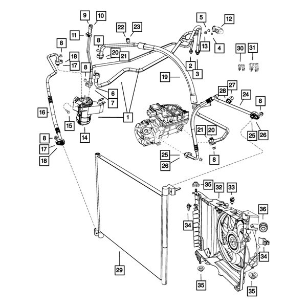 Mopar® 04596153 A/C Refrigerant Line Bracket