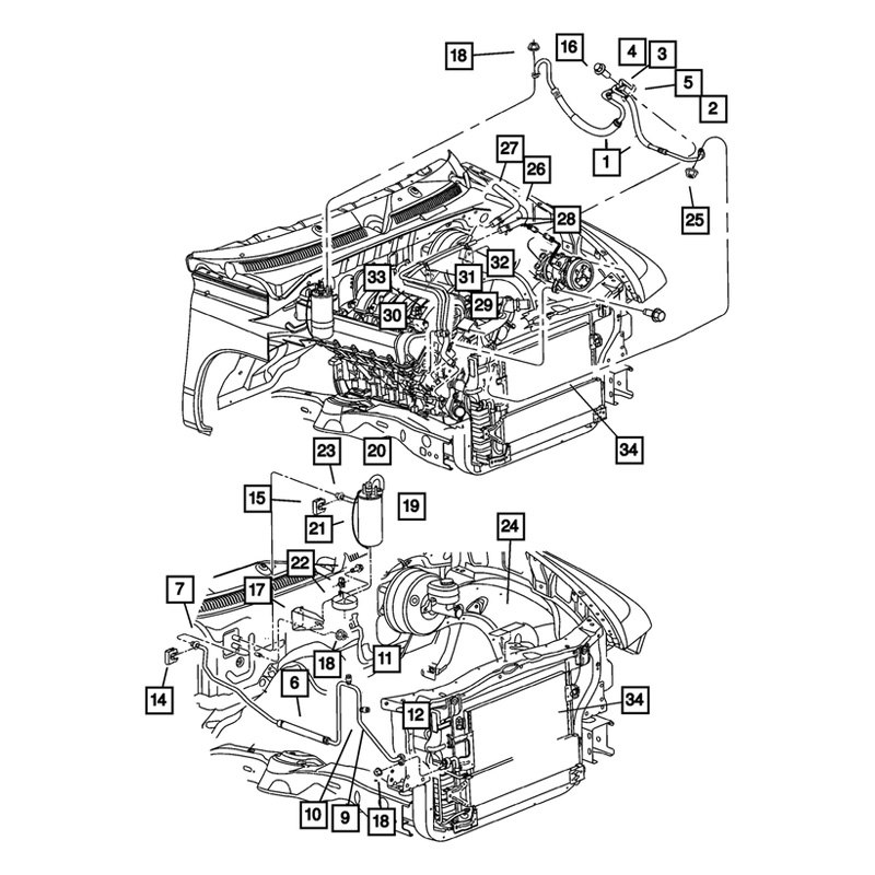 Mopar® 05015518AA HVAC Heater Hose Bracket
