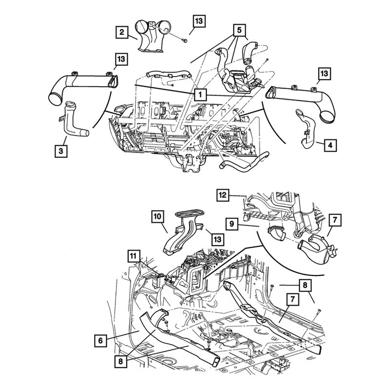 Mopar® 05058476AB - Air Distribution Duct