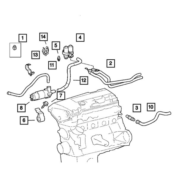 Mopar® 05097279AA HVAC Heater Hose Retainer Clip