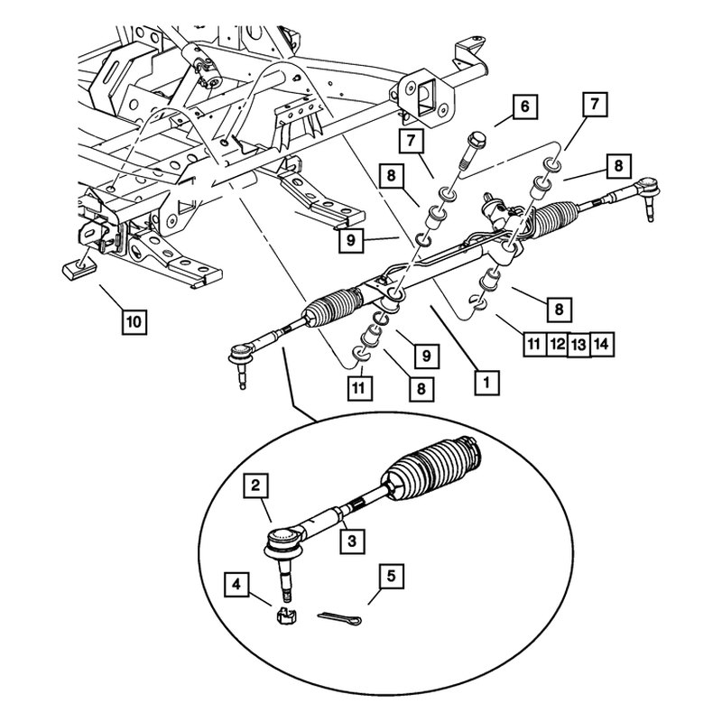 Mopar® 05104889AA Rack and Pinion Assembly