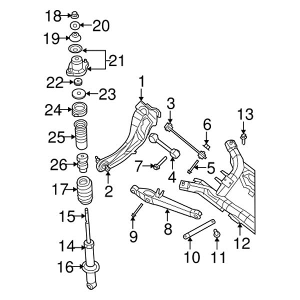 Mopar® 05105930AB - Rear Trailing Arm